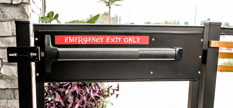 emergency push bar installation in Madera